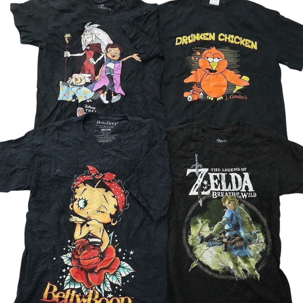 古着卸 まとめ売り キャラクター Tシャツ 16枚セット ( メンズ S