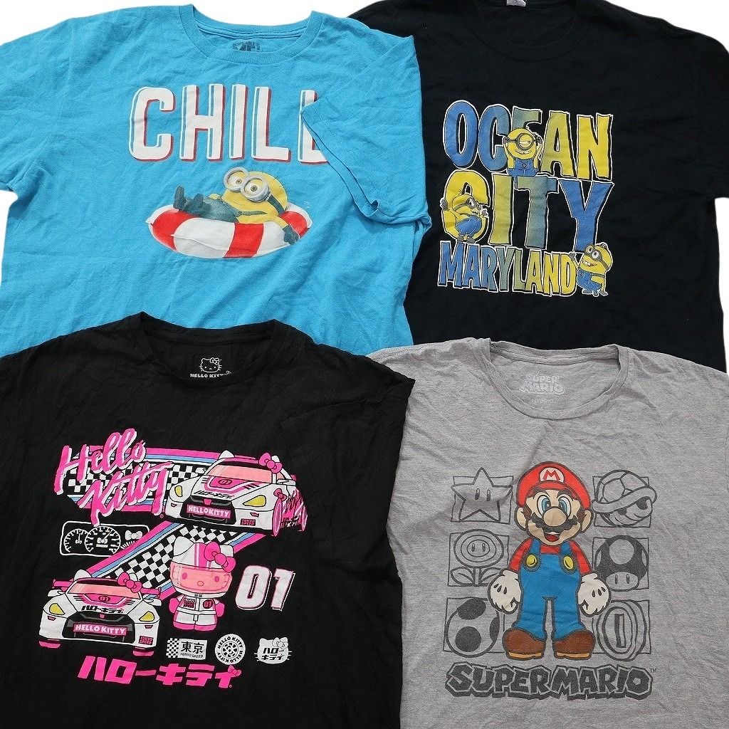 古着卸 まとめ売り キャラクター Tシャツ 16枚セット ( メンズ L