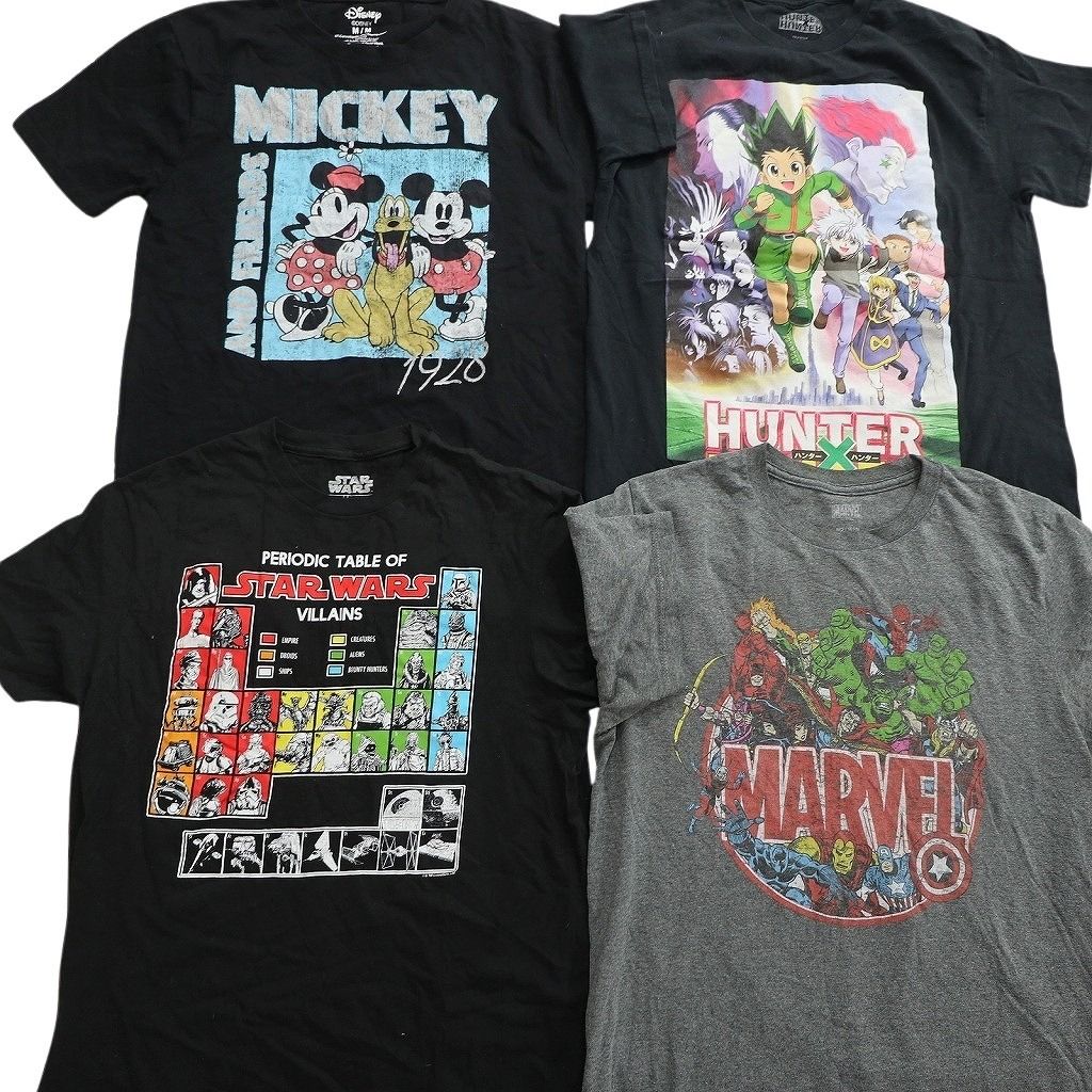 古着卸 まとめ売り キャラクター Tシャツ 16枚セット ( メンズ M