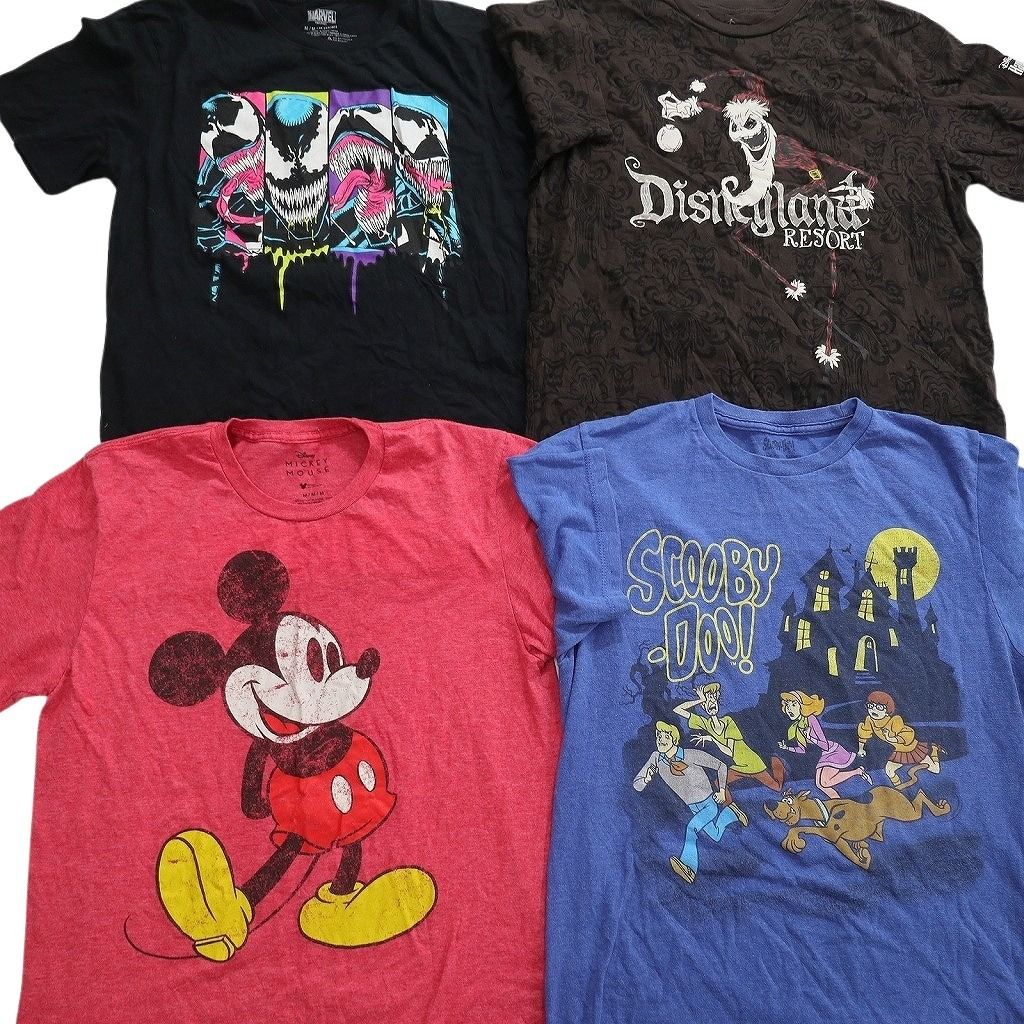 古着卸 まとめ売り キャラクター Tシャツ 16枚セット ( メンズ M ) スポンジボブ マーベル ディズニー ハンターハンター 中古 古着 NF7432 古着卸 まとめ売り キャラクター Tシャツ 16枚セット ( メンズ M