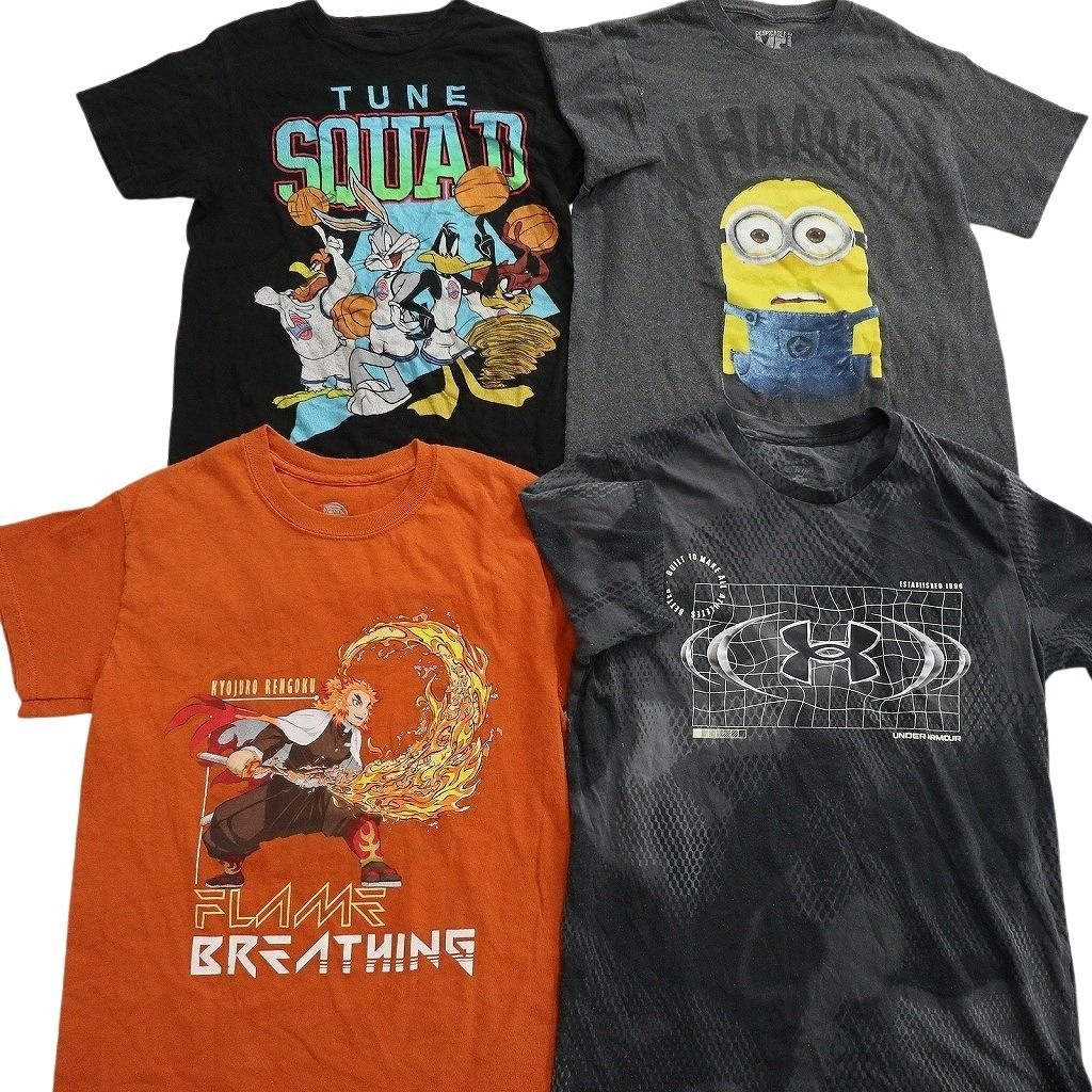 古着卸 まとめ売り キャラクター Tシャツ 16枚セット ( メンズ S ) 東京リベンジャーズ マーベル ミニオンズ タートルズ 中古 古着 NF7434 古着卸 まとめ売り キャラクター Tシャツ 16枚セット ( メンズ S
