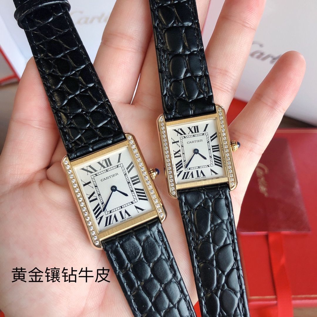 CARTIER カルティエ タンク ソロ レディース腕時計｜スイス製クオーツ×イタリアンレザー｜実物撮影新品未使用-MM輸入