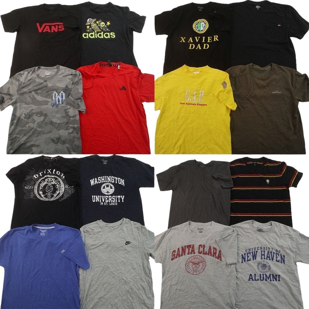 古着卸 まとめ売り ブランドMIX Tシャツ 16枚セット ( メンズ Ｍ ) ディッキーズ チャンピオン バンズ ナイキ アディダス 中古 古着 NF7503