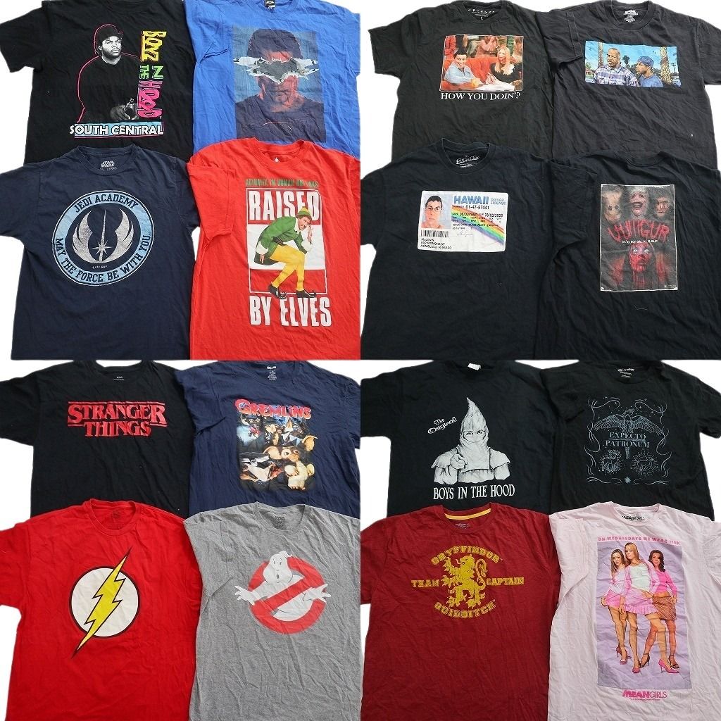 古着卸 まとめ売り 映画・ドラマ Tシャツ 16枚セット ( メンズ L ) ストレンジャーシングス ゴーストバスターズ 中古 古着 NF7538