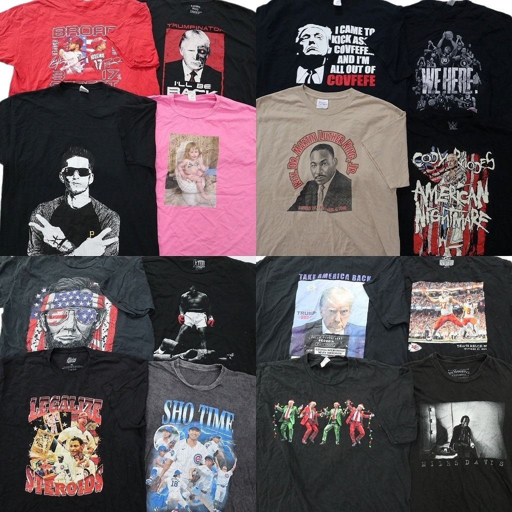 ジャケット/アウター 古着卸 まとめ売り 人物 Tシャツ 16枚セット