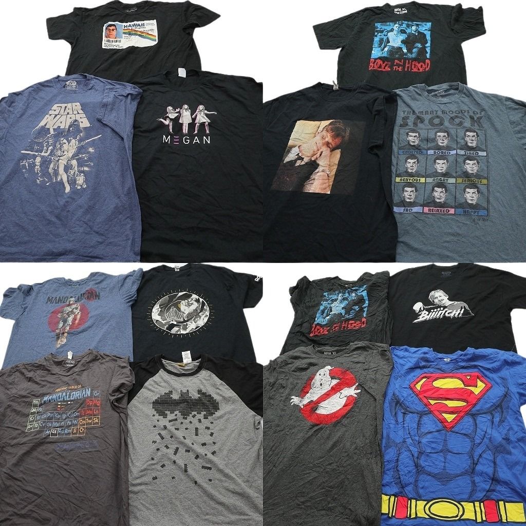 古着卸 まとめ売り 映画・ドラマ Tシャツ 14枚セット ( メンズ XL ) ゴーストバスターズ スーパーマン バットマン 中古 古着 NF7573