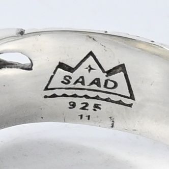 研磨済】SAAD フェザー リング 16.5号 シルバー925 サード 指輪 羽