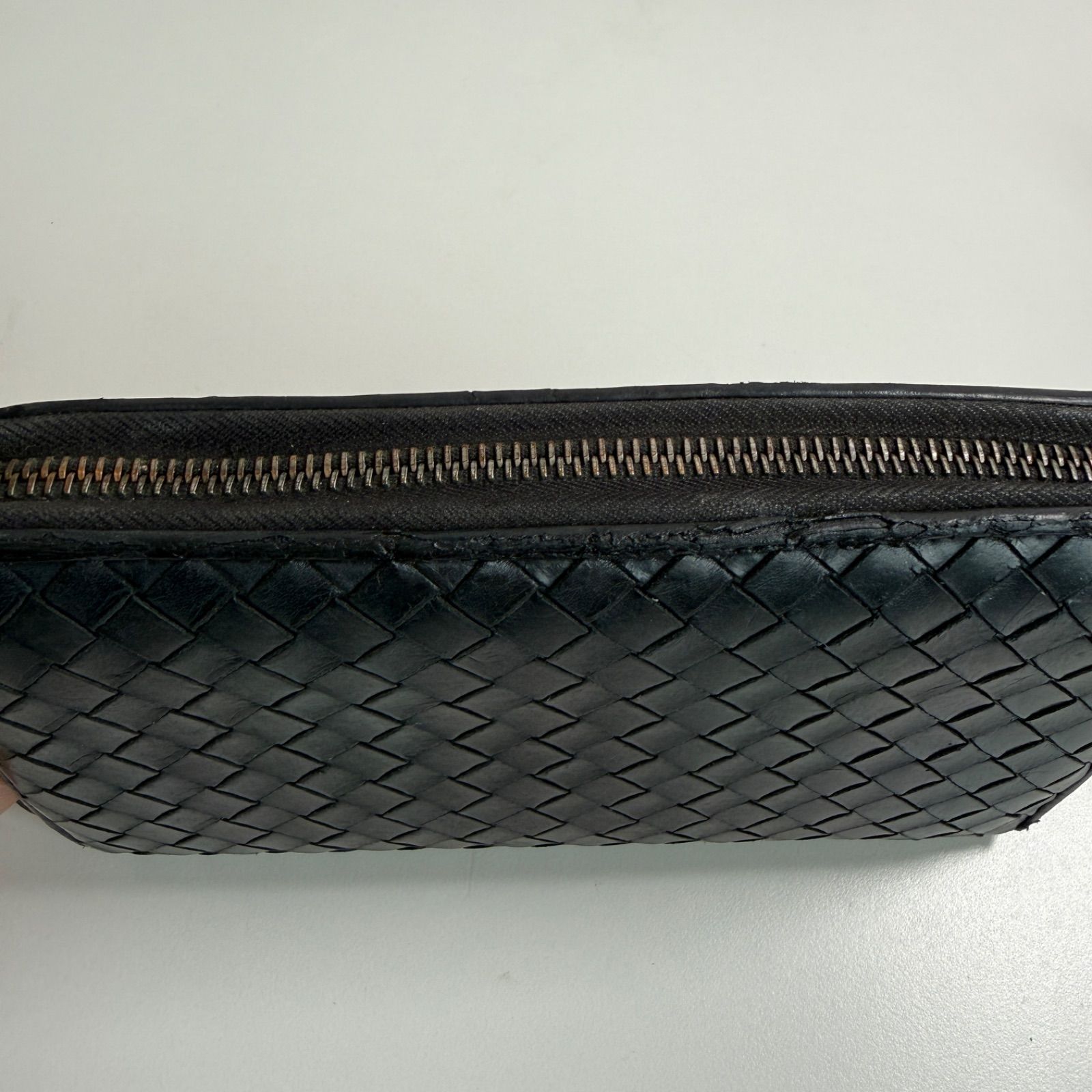 BOTTEGA VENETA イントレチャート 長財布 ブラック - メルカリ