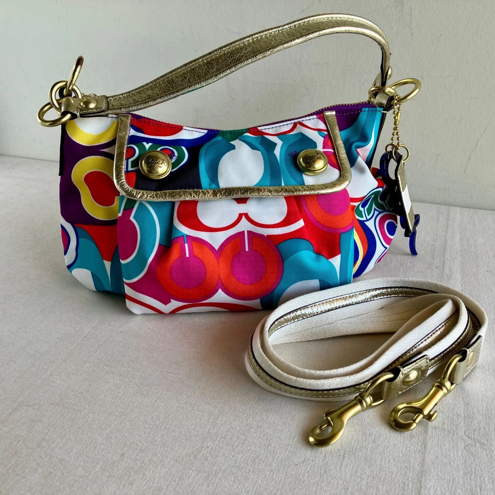 Coach Poppy Groovy Pop C Multicolor Signature Shoulder Crossbody 