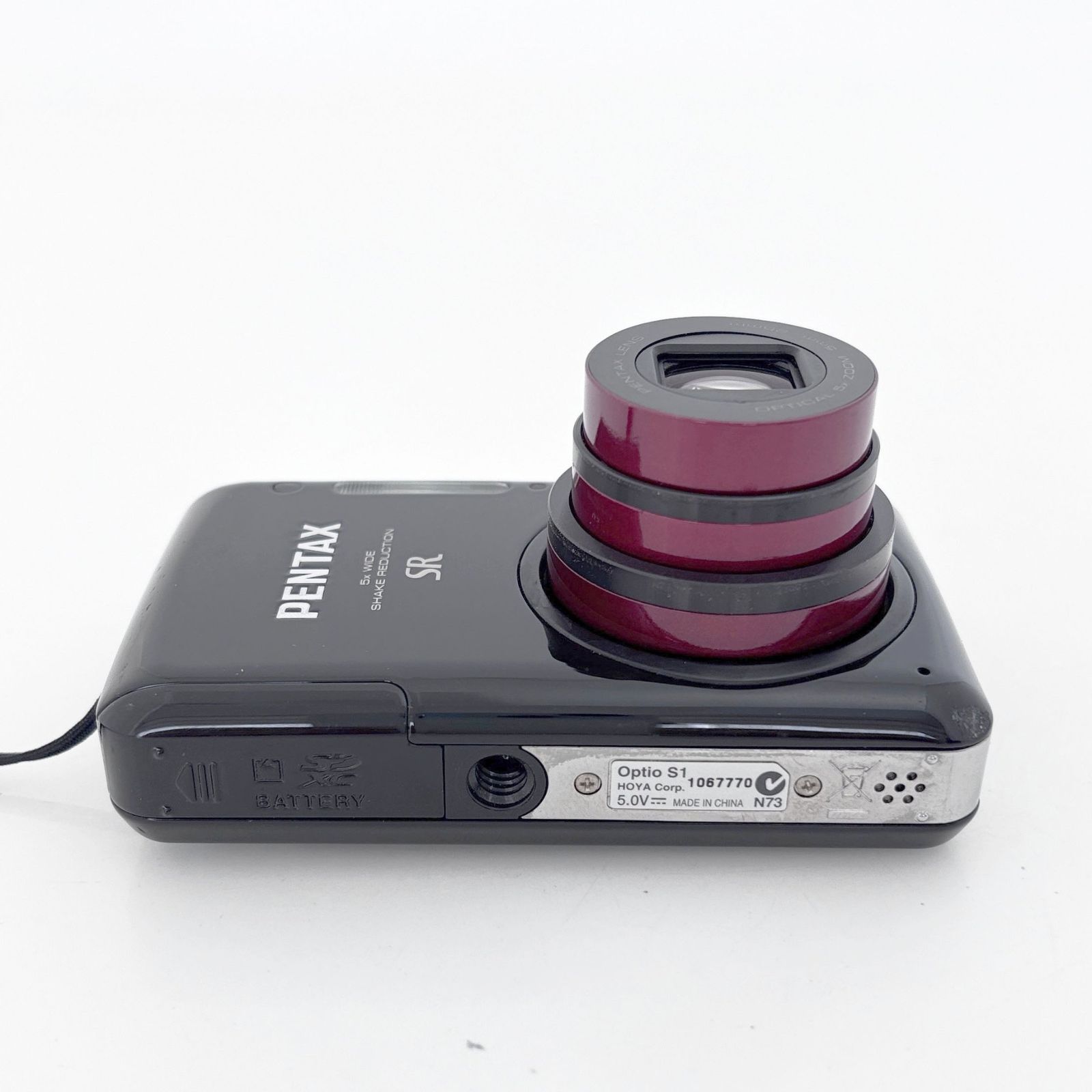 ペンタックス】PENTAX Optio S1 ブラック デジタルカメラ +バッテリー