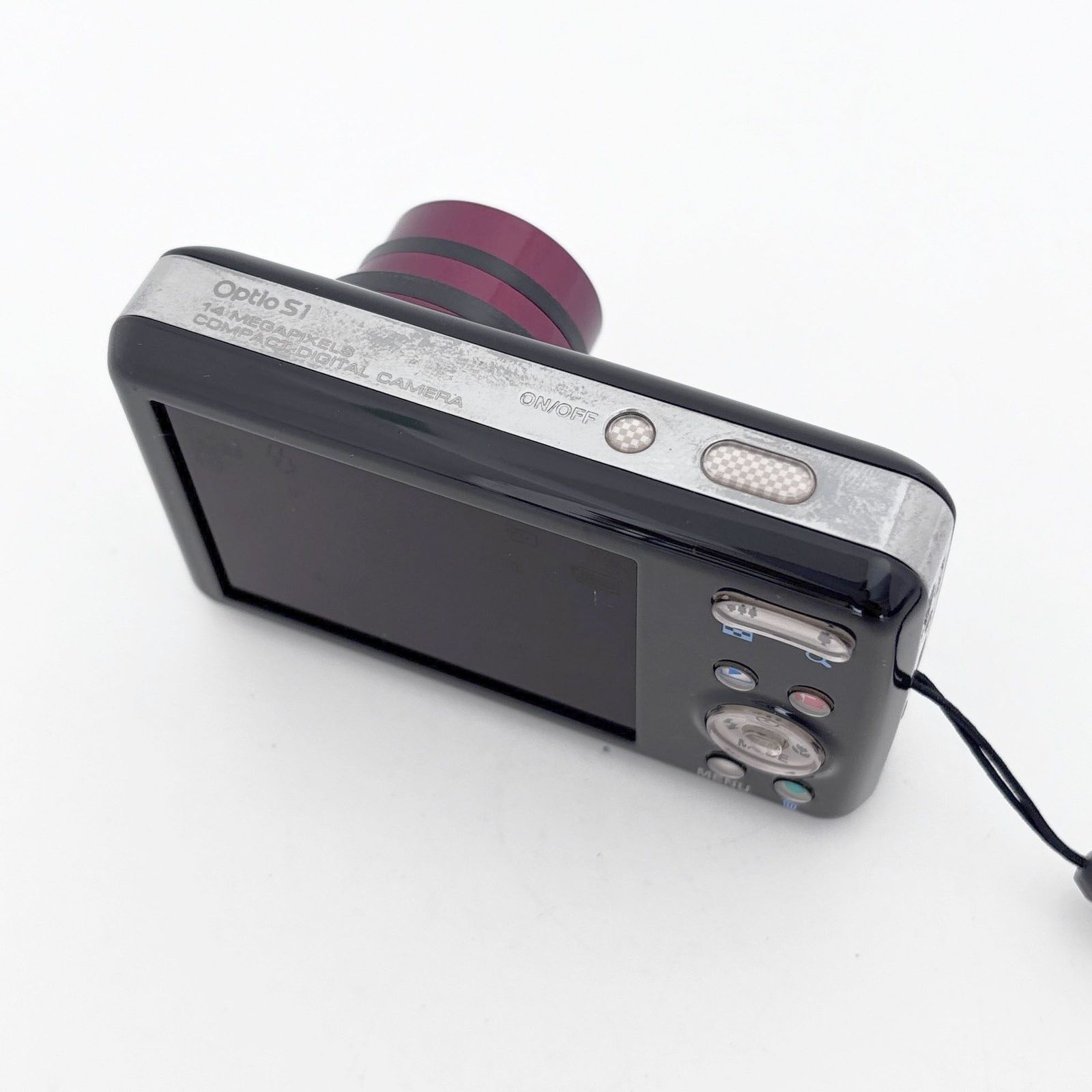 ペンタックス】PENTAX Optio S1 ブラック デジタルカメラ +バッテリー