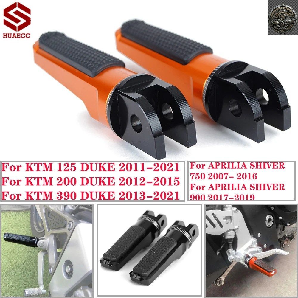 125 200 390 DUKE DUKE125 DUKE200 DUKE390 MOTORCYCLE FRONT FOOT PEGS FOOTRESTS APRILIA SHIVER 750 900