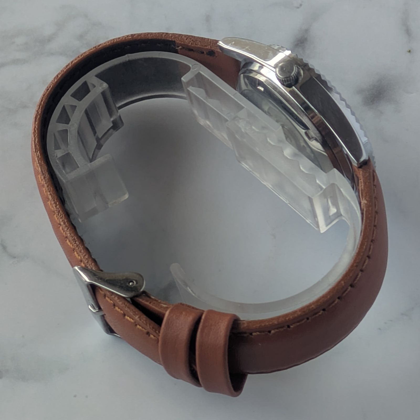 稼働品 SEIKO セイコー5 自動巻き ヴィンテージ シルバー文字盤 サン