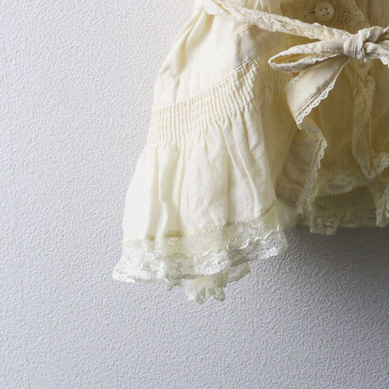 極美品✨ピンクハウス ドロワーズ ピコフリル リボン エンブロイダリーレース Archive ピンクハウス PINK HOUSE PH刺繍 ピコフリルレースブラウス