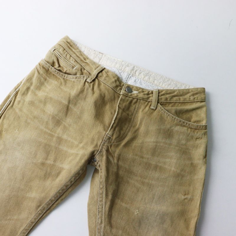 mina perhonen always テーパードパンツ 麻 38 ベージュ ミナペルホネン minaperhonen always カラーデニムパンツ 38 ベージュ