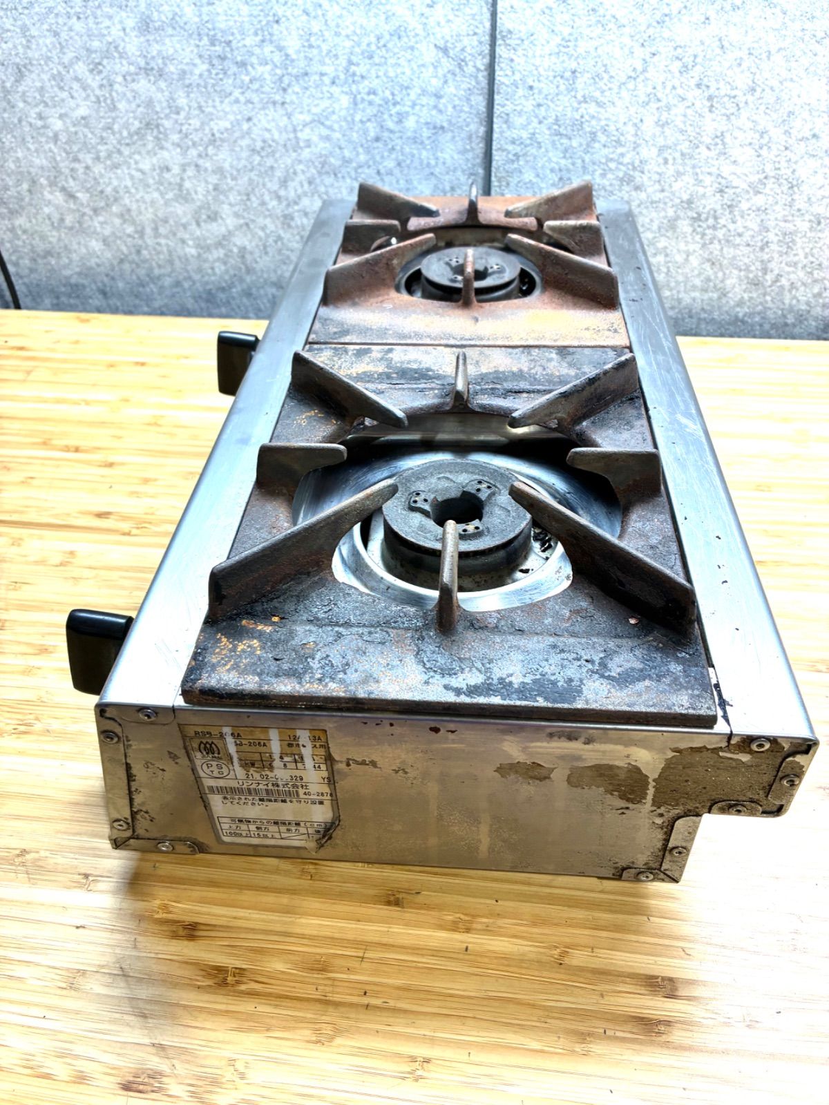 中古品】リンナイ業務用2口コンロ都市ガス用 - メルカリ