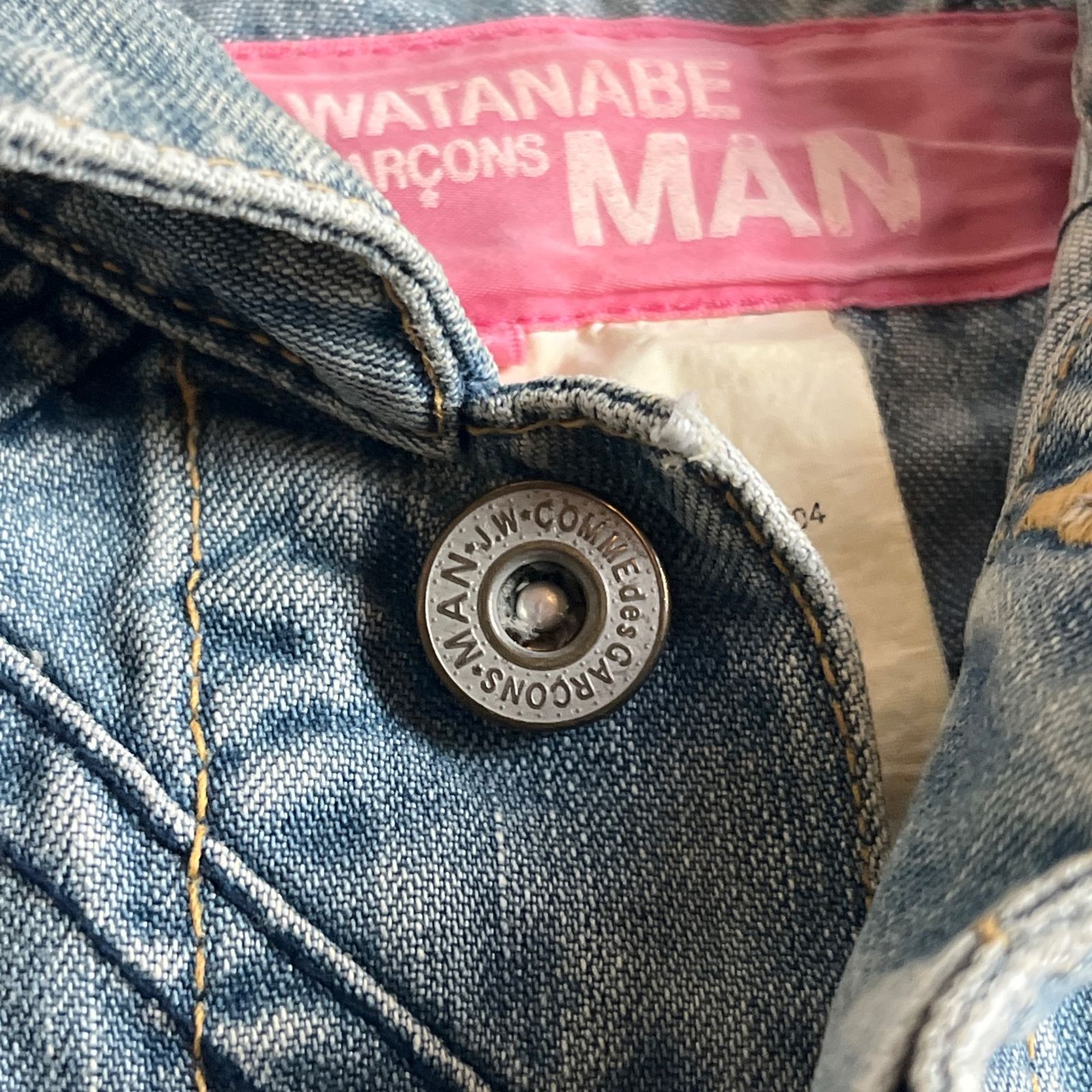 05ss】JUNYA WATANABE COMME des GARCONS MAN PINK パッチワークデニム