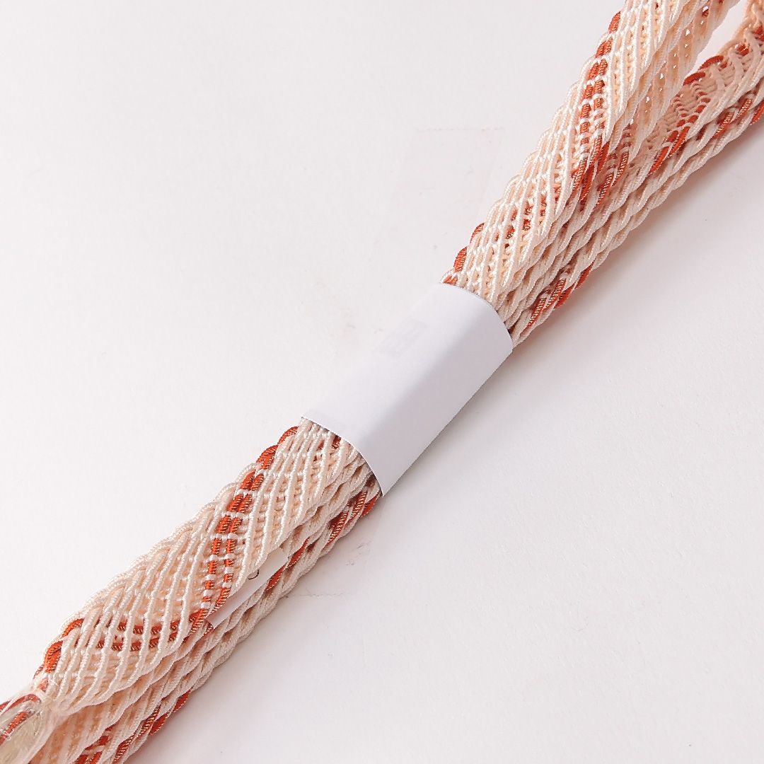 お買い得品！未使用品 夏物 帯締め 平組紐 レース組 正絹 ピンク系 1251-01779