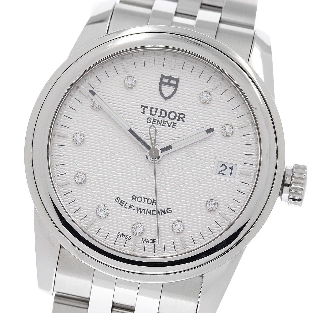 チュードル TUDOR 55000 グラマー デイト 10Pダイヤ 自動巻き メンズ
