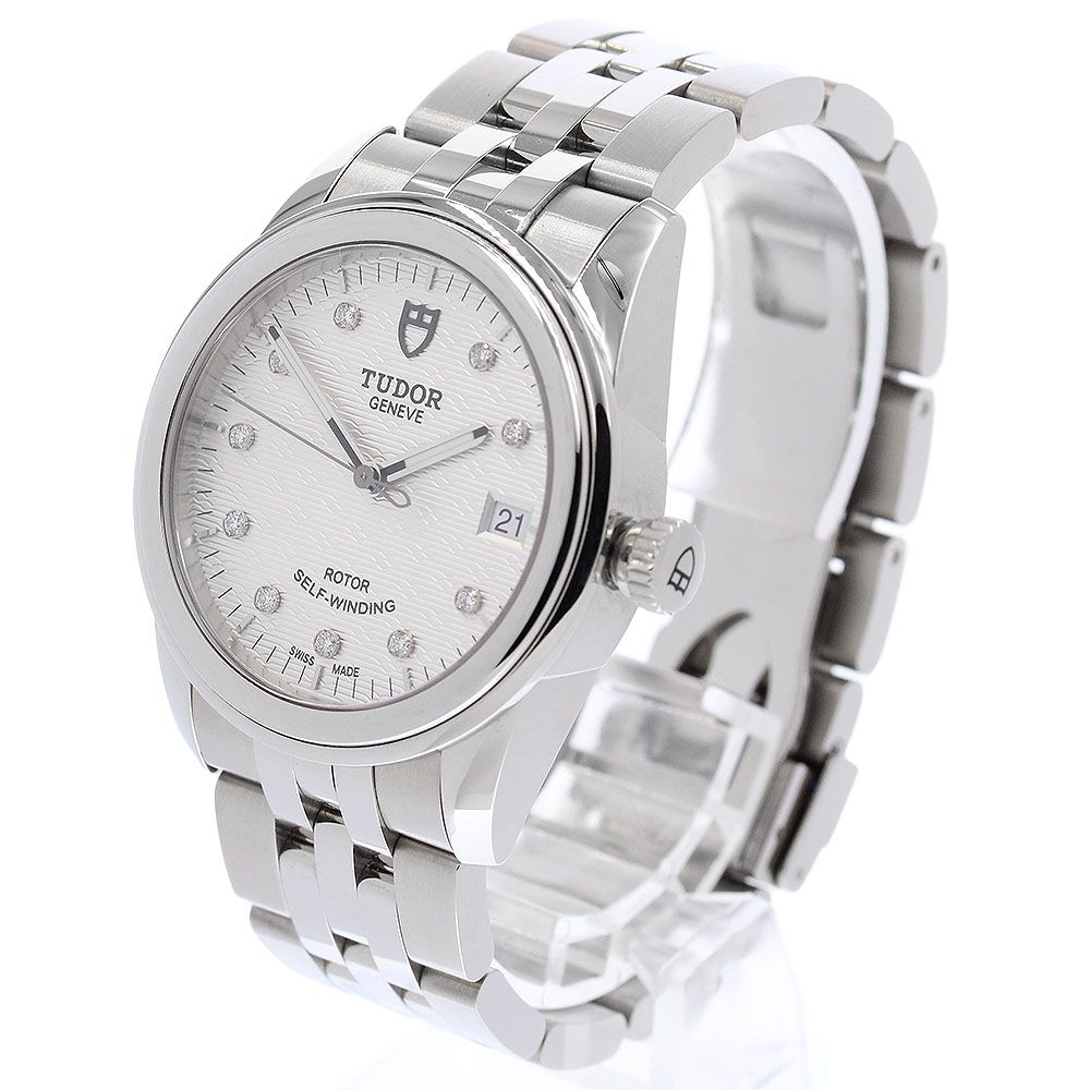 チュードル TUDOR 55000 グラマー デイト 10Pダイヤ 自動巻き メンズ