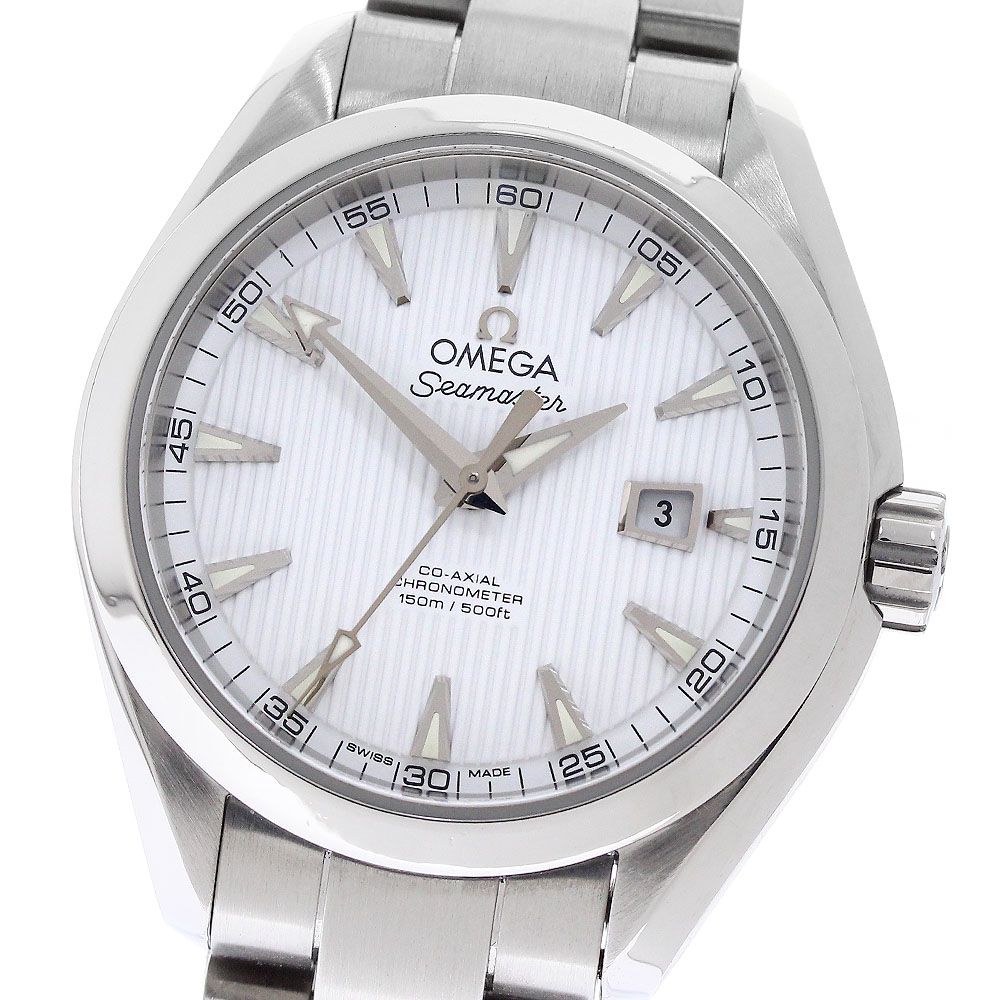 オメガ OMEGA 231.10.34.20.04.001 シーマスター アクアテラ デイト 自動巻き レディース 良品 保証書付き_971161