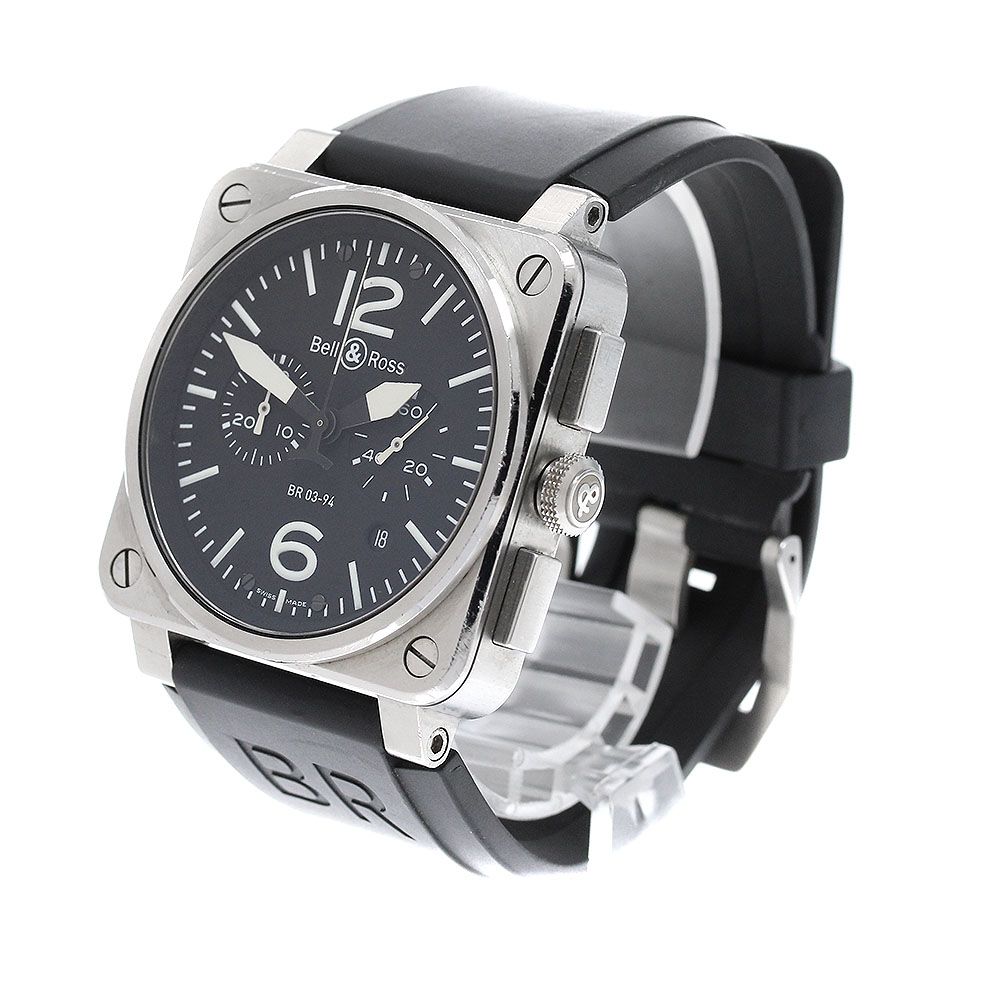 ベルト訳あり ベル＆ロス Bell＆Ross BR03-94 BR-03 Chrono デイト アビエーション 自動巻き メンズ _970696 ベルト訳あり ベル＆ロス Bell＆Ross BR03-94 BR-03 Chrono デイト