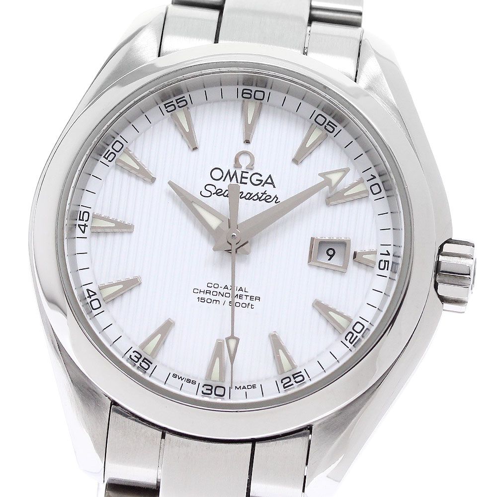 オメガ OMEGA 231.10.34.20.04.001 シーマスター アクアテラ デイト 自動巻き レディース 良品 保証書付き_971160