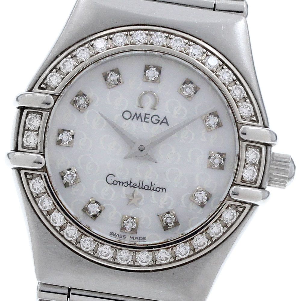 オメガ OMEGA 1460.75 コンステレーション 12P ダイヤベゼル クォーツ レディース _970916