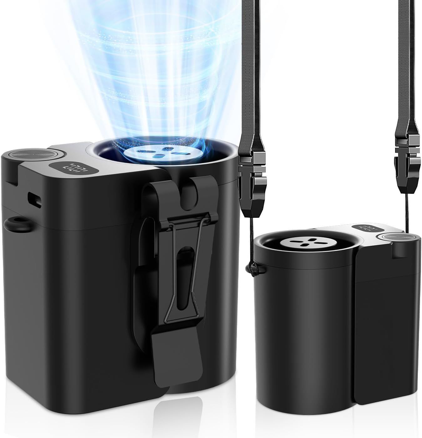 限定価格1599円・5%OFFクーポン】ベルトファン 10000mAh 腰掛け扇風機