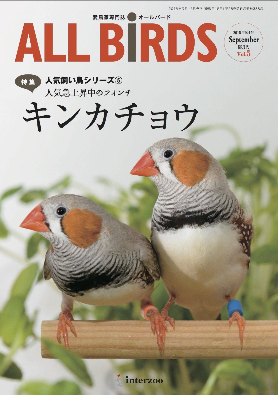愛鳥家専門誌 ALL BIRDS(オールバード)2015年9月号