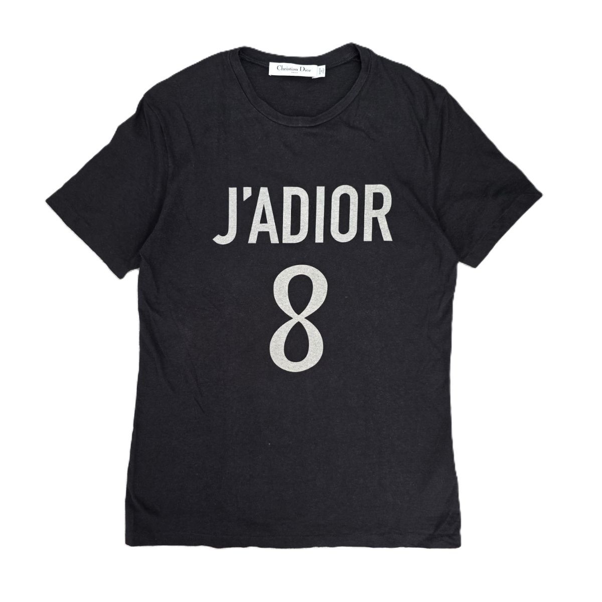 Christian Dior クリスチャンディオール J`ADIOR 8 プリント 半袖Ｔシャツ 213T03T003 レディース XS コットン ブラック 中古