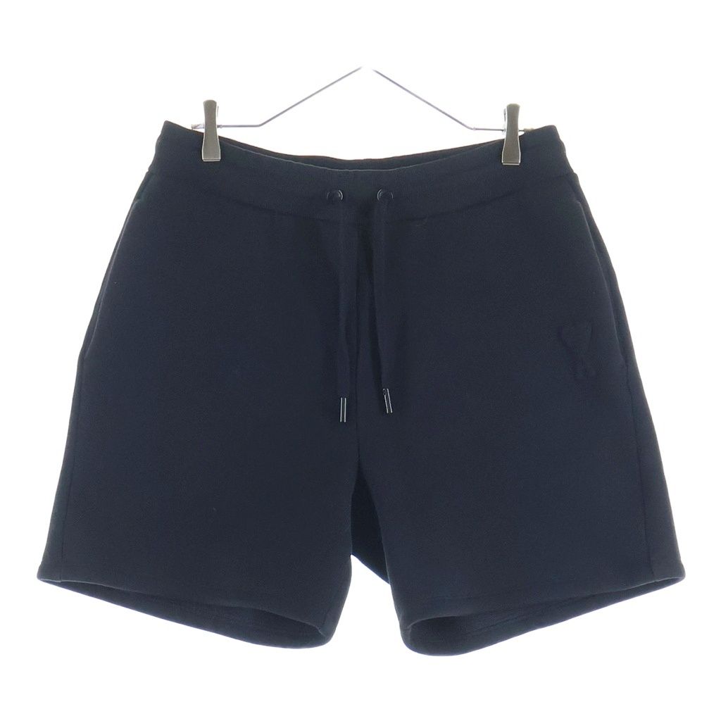 AMI Alexandre Mattiussi (アミアレクサンドルマテュッシ) テックロゴ コットン ヘビーショーツ ハーフパンツ ブラック USO325 749