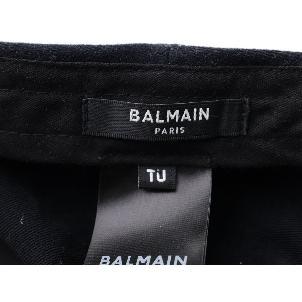 BALMAIN (バルマン) ポリエステル コットン ロゴプリント 6パネル