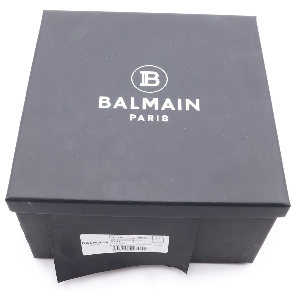 BALMAIN バルマン ポリエステル コットン ロゴプリント 6パネル ベースボールキャップ 帽子 ブラック XA000B016 BALMAIN (バルマン) ポリエステル コットン ロゴプリント 6パネル