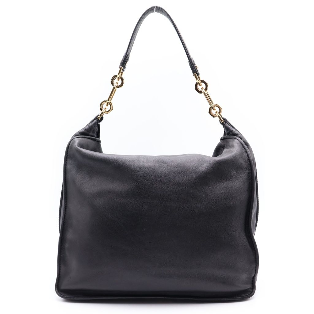 LOEWE (ロエベ) マイア アナグラムロゴ プレート レザー ショルダー