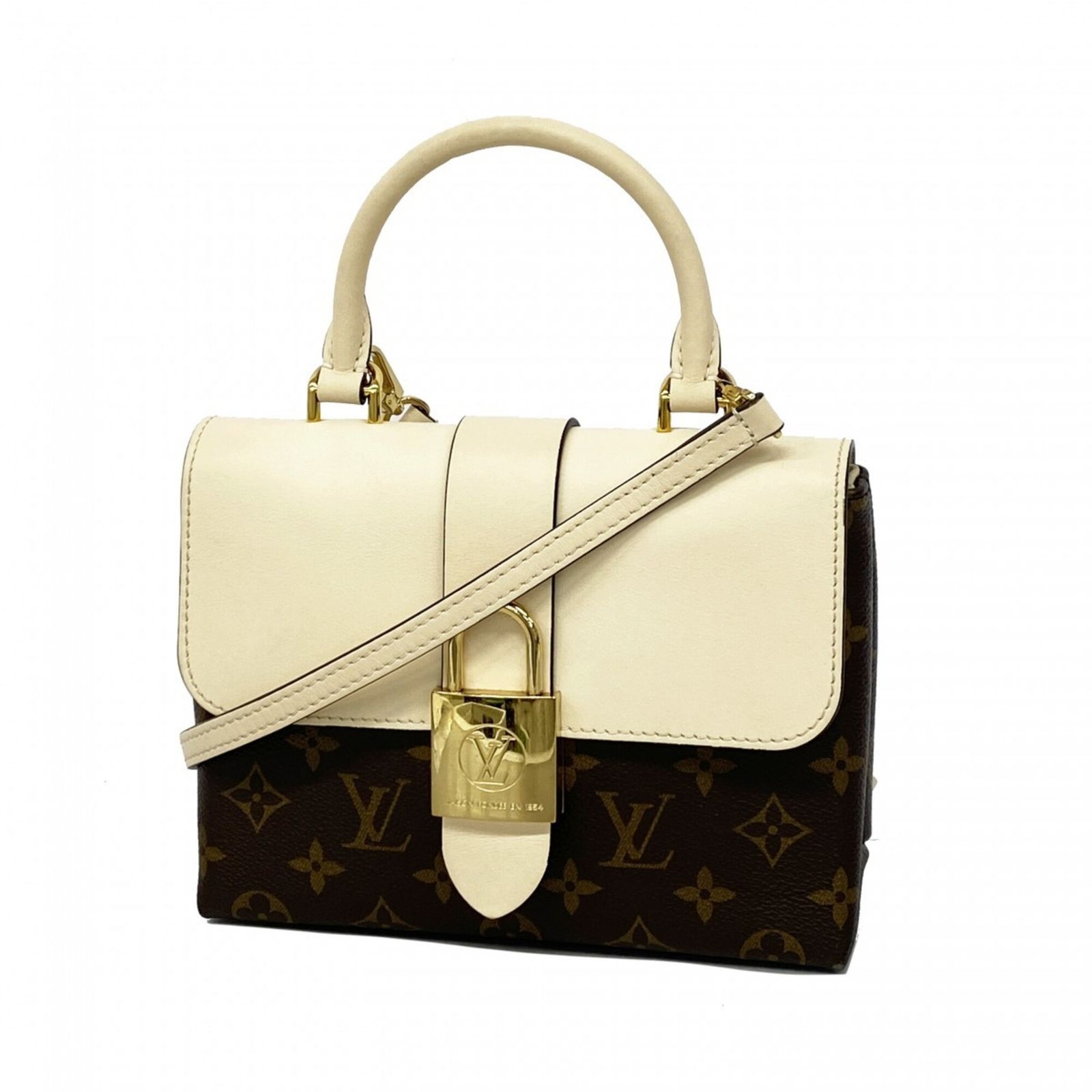 ルイ・ヴィトン(Louis Vuitton) ルイ・ヴィトン ハンドバッグ モノグラム ロッキーBB M44653 ブラウン クレーム 2wayバッグレディース