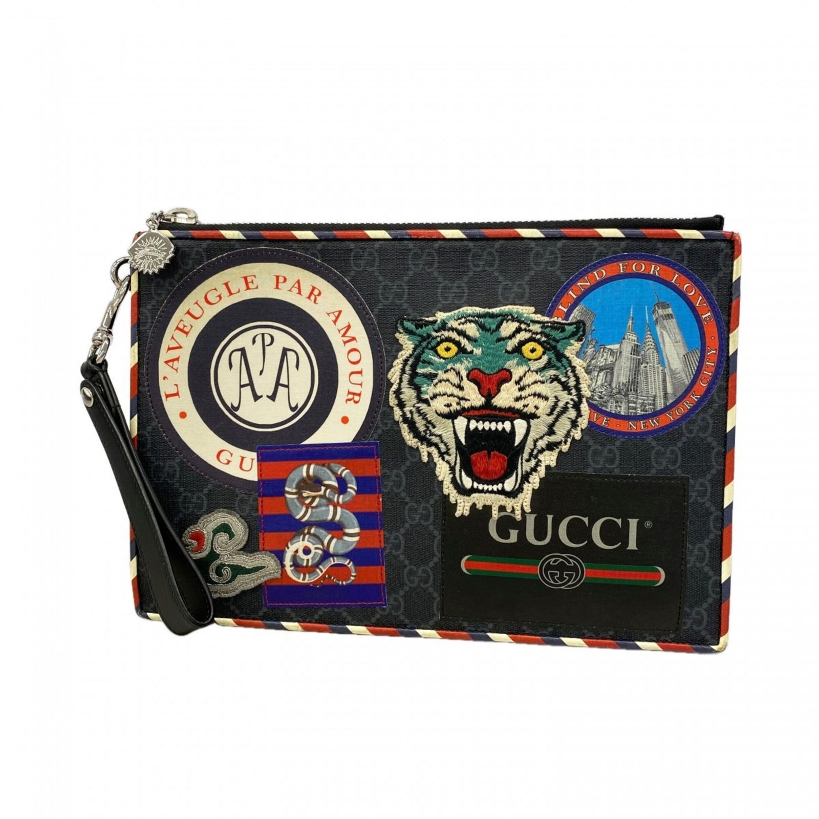 グッチ(Gucci) グッチ クラッチバッグ GGスプリーム 496346 ブラック メンズ