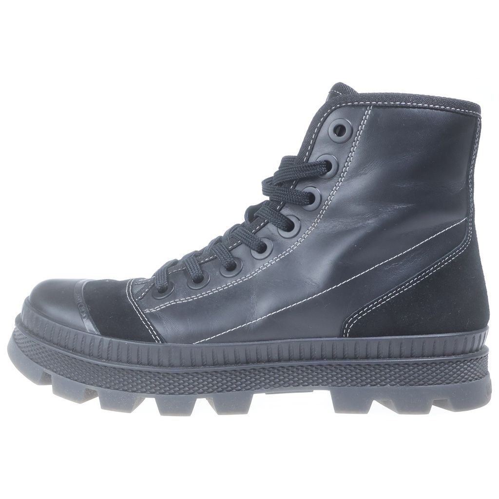 JIMMY CHOO (ジミーチュウ) レースアップ レザー 厚底 ショート ブーツ シューズ #41 ブラック