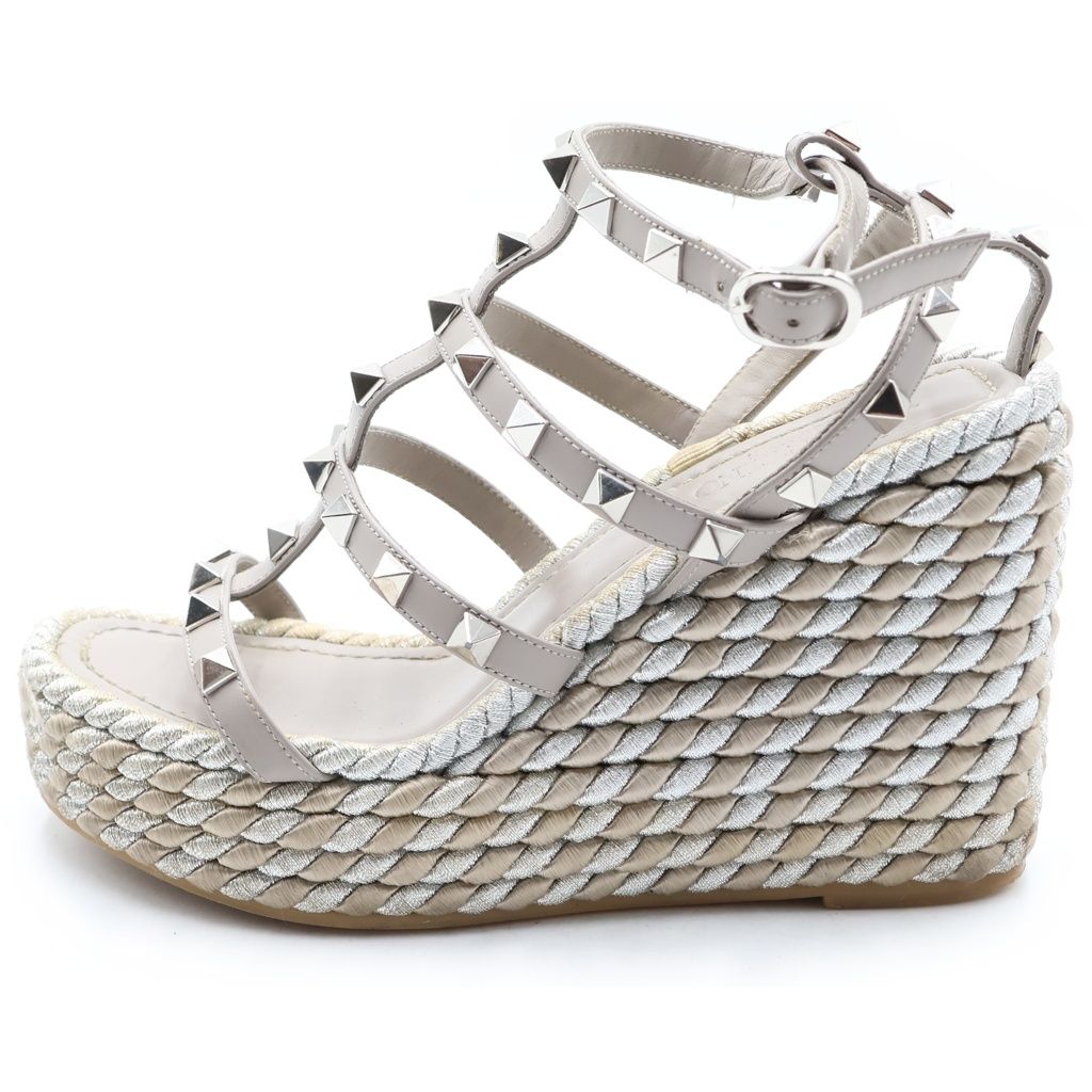 VALENTINO (ヴァレンティノ) ロックスタッズ ジュート ウェッジソール