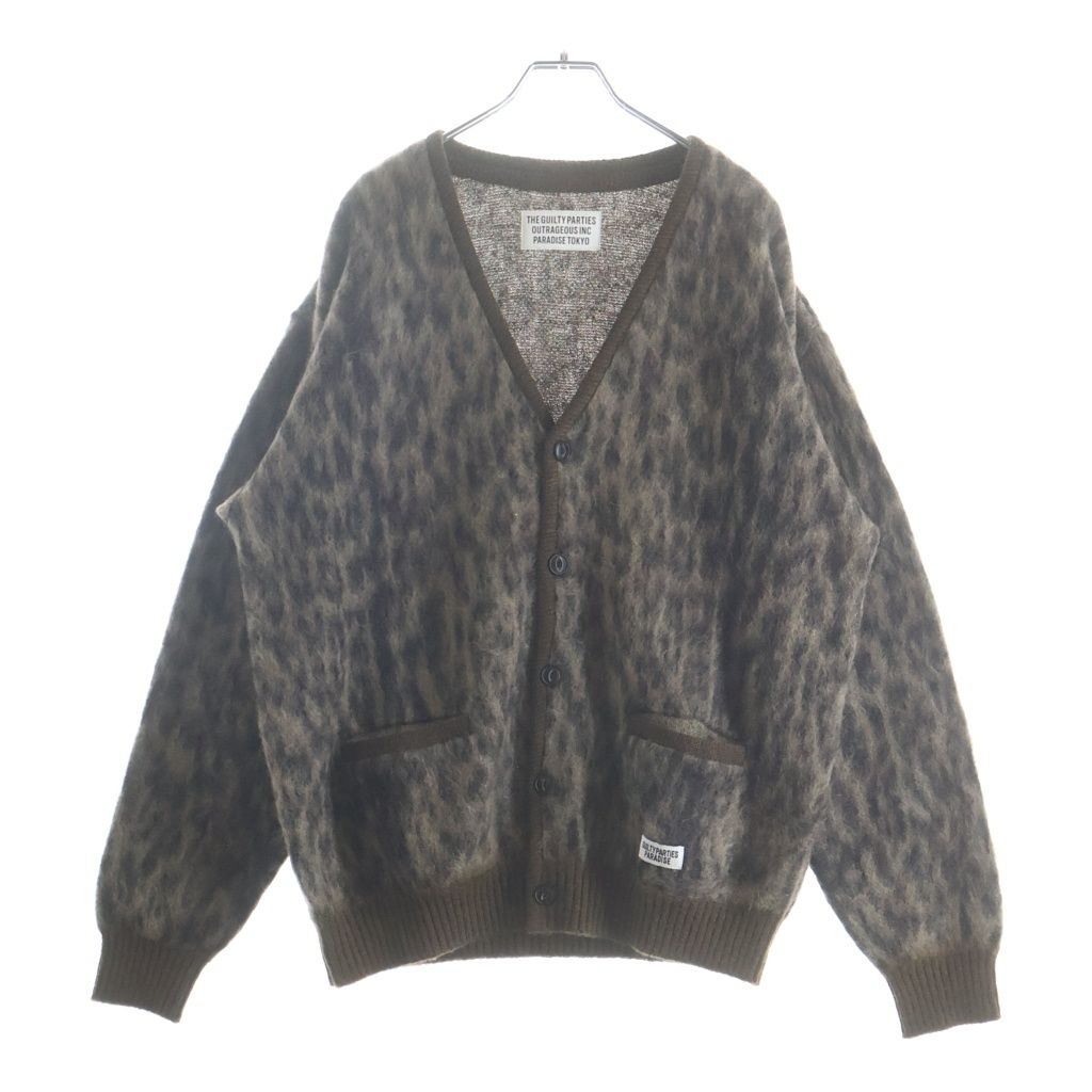 4/19まで半額新品25SSワコマリアレオパードモヘアセーターマゼンタ/L WACKO MARIA (ワコマリア) Leopard Mohair Cardigan レオパード 5B