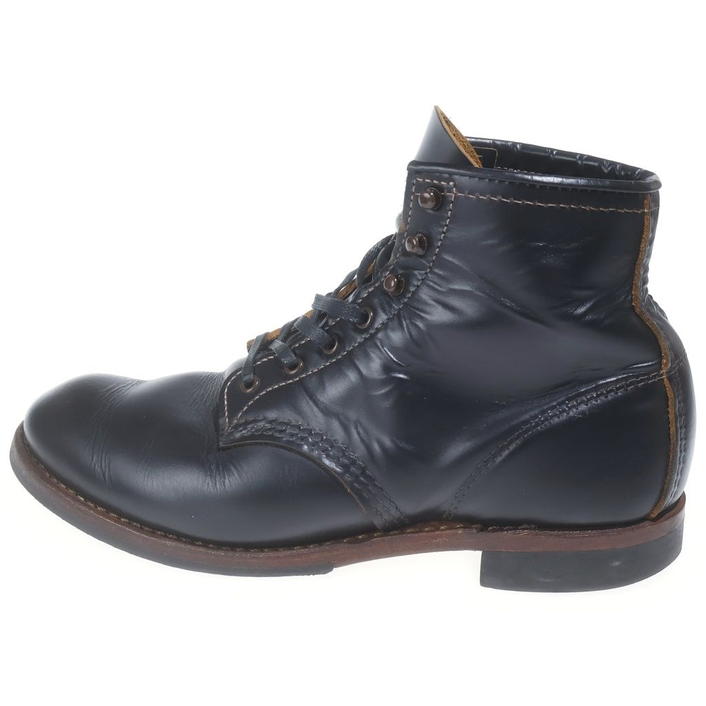 RED WING (レッド ウイング) Beckman Flatbox ベックマン フラットボックス 茶芯レースアップレザーブーツ US7.5/25.5cm ブラック 9060(D)