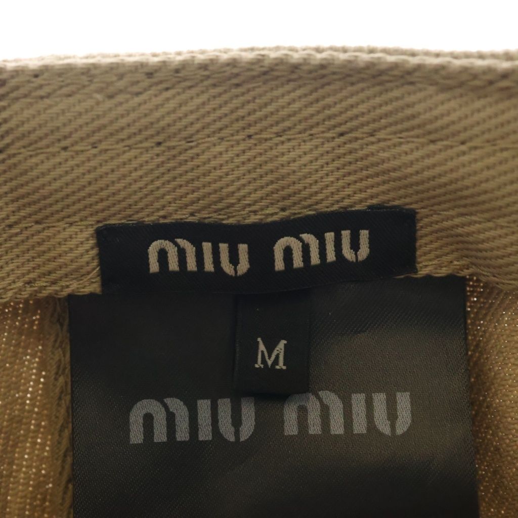 miumiu (ミュウミュウ) 26SS ロゴ刺繍 バイカラー ドリルベースボール