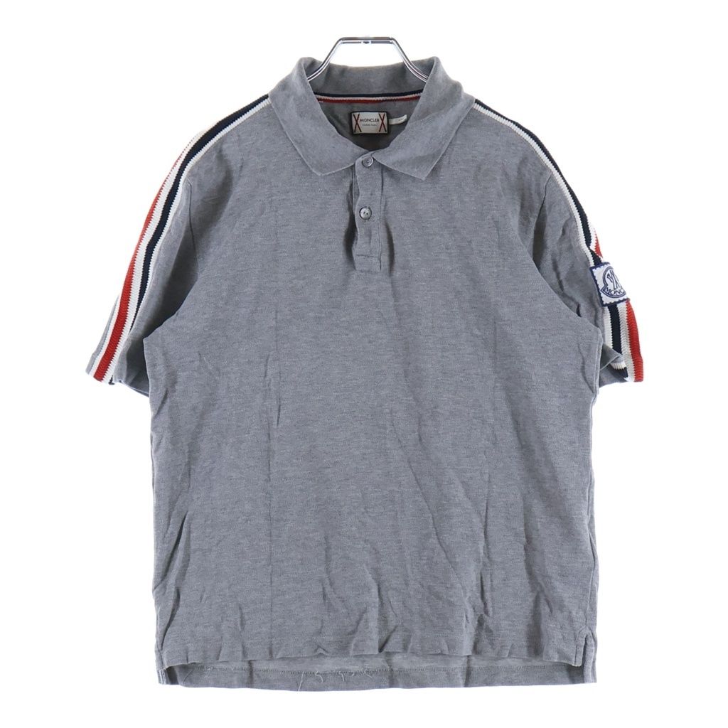未使用品●MONCLER GAMME BLEU モンクレール ガムブルー MAGLIA POLO ロゴワッペン付き 半袖ポロシャツ レッド XL イタリア製 正規品 メンズ MONCLER GAMME BLEU (モンクレール・ガム・ブルー) MAGLIA POLO