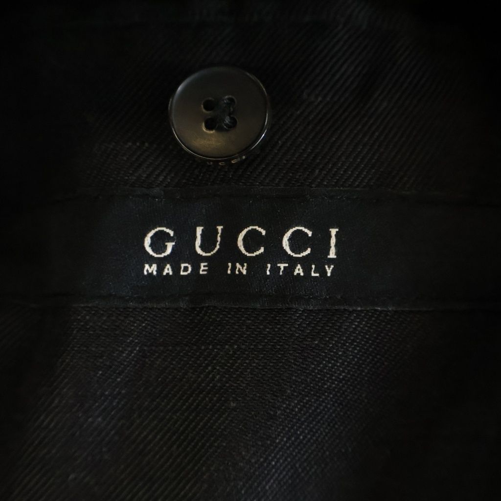 GUCCI (グッチ) ミリタリーコットンジャケット ブラック #44 121537