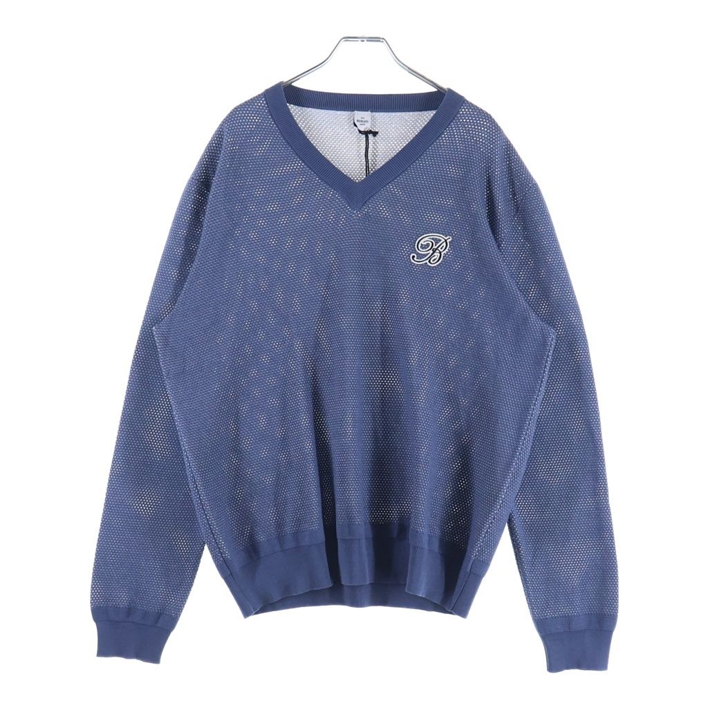 Berluti (ベルルッティ) ワッペン コットン×シルク Vネック ニット