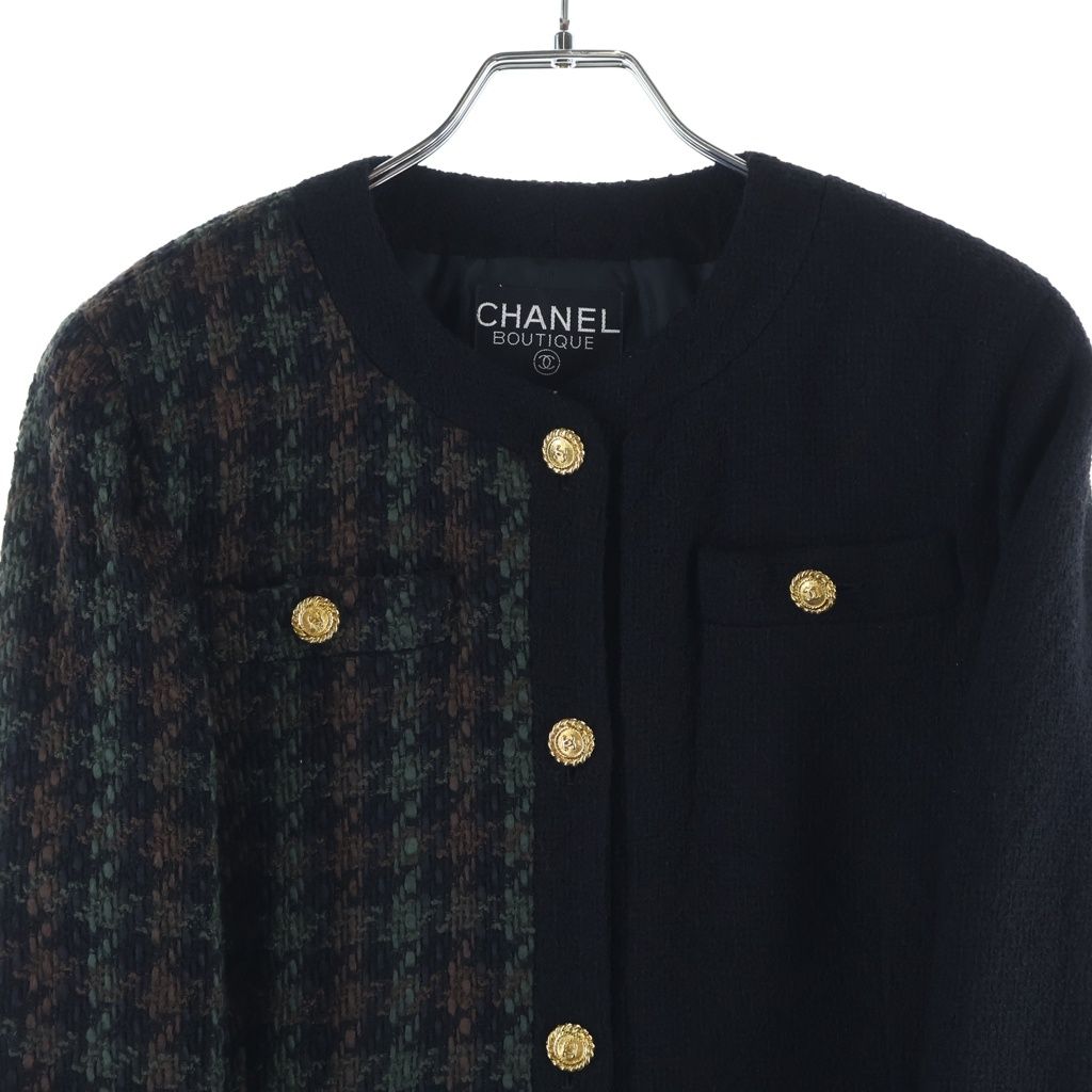 CHANEL (シャネル) ココボタン ウール ツイード セットアップ
