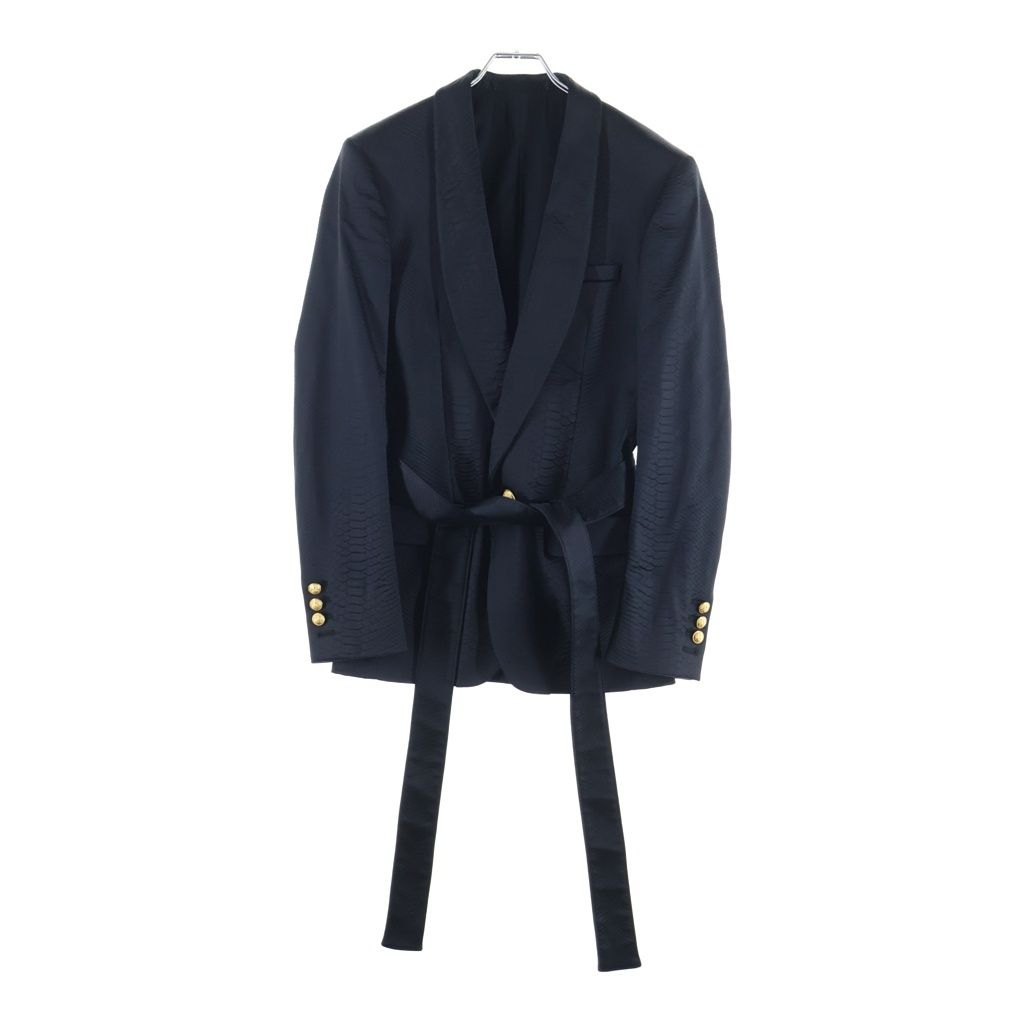 BALMAIN (バルマン) パイソン型押し 金ボタン 1B ショールカラー