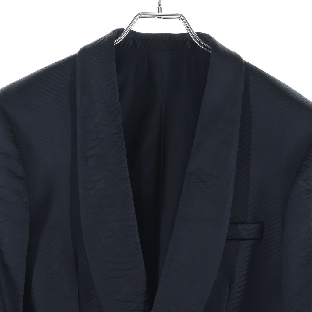 BALMAIN (バルマン) パイソン型押し 金ボタン 1B ショールカラー