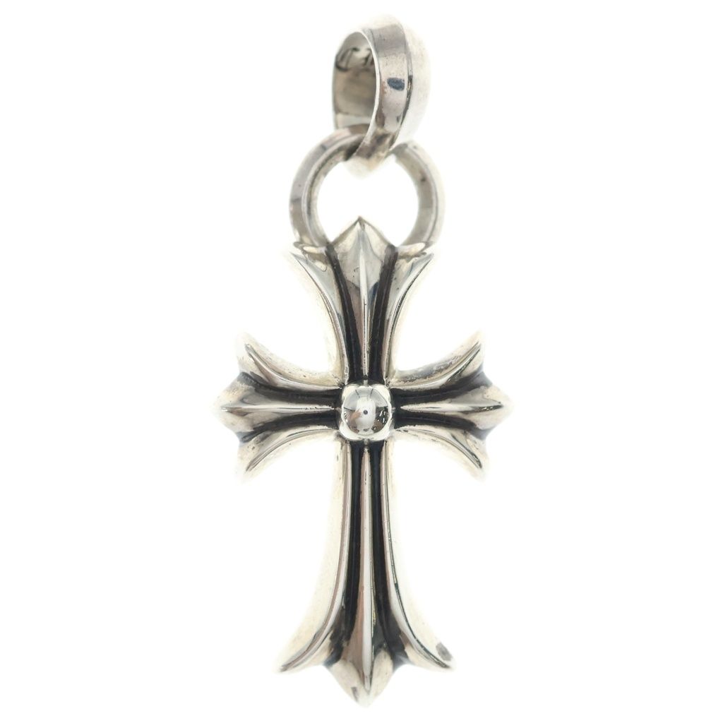 CHROME HEARTS (クロムハーツ) CH CRS SML W/BALE Wベイル スモールCHクロス ペンダントトップ シルバー BCA218