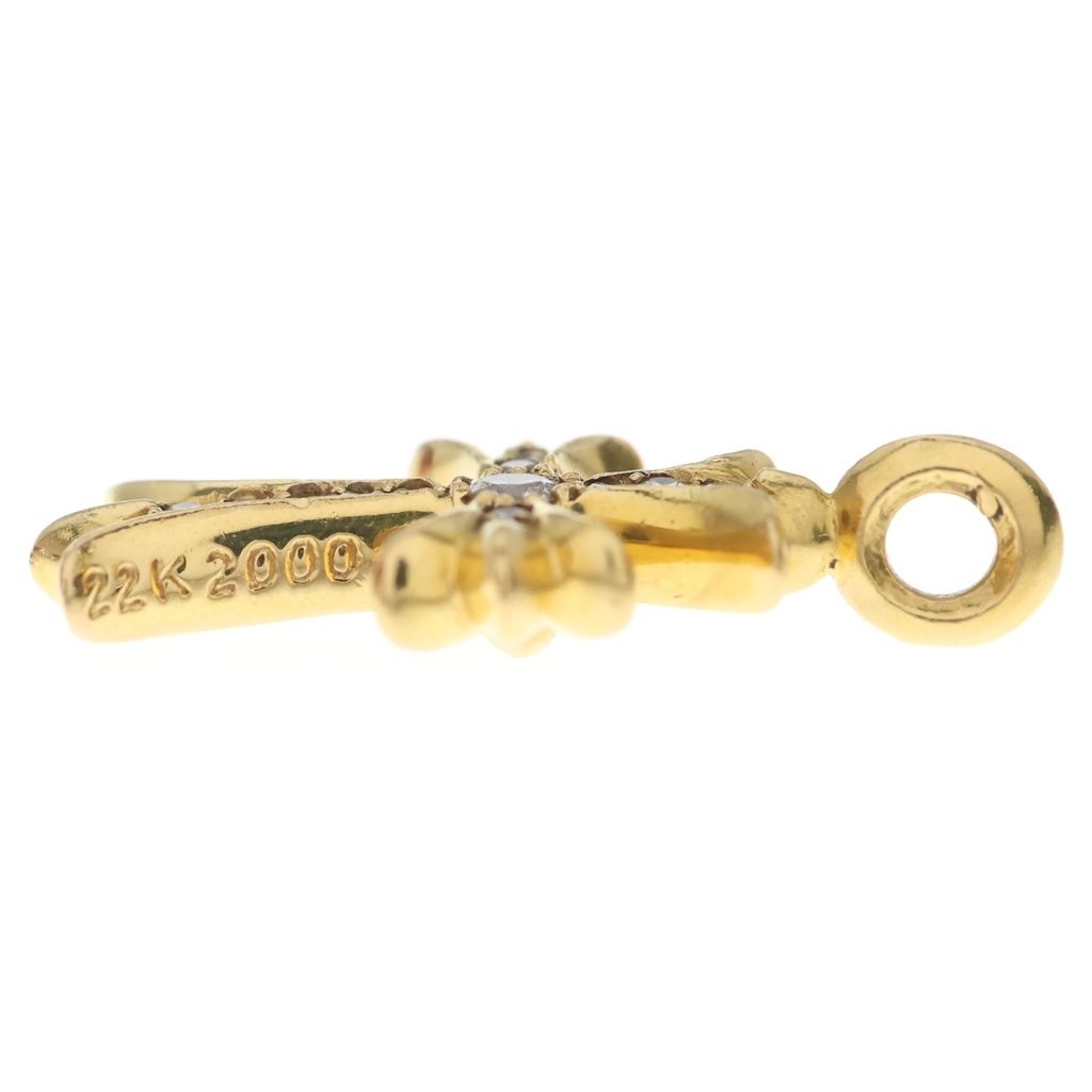 CHROME HEARTS クロムハーツ 22K TNY CRSF P/DIA タイニーファットクロス PAVEダイヤ ペンダントトップ ゴールドBCA033 CHROME HEARTS (クロムハーツ) 22K TNY CRSF P/DIA タイニーファット
